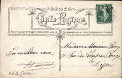 CPA Bonne Annee Fleurs 