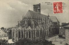 Iglesia de Nevers de la POSTAL de la VENDIMIA