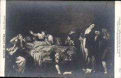 VINTAGE POSTCARD Museum Of Louvre Jean-Baptiste Greuze the return of the prodigal son