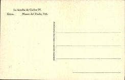 VINTAGE POSTCARD Familia De Carlos IV Goya Museo Del Prado