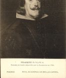 VINTAGE POSTCARD Velazquez Felipe IV Retrato In Busto Adquirido Por Academia Madrid