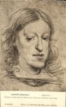 VINTAGE POSTCARD Carreno Miranda Carlos Estudio Al Lapiz Para El Retrato Which Exists In El Museo Del Prado Madrid