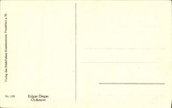 VINTAGE POSTCARD Edgar Degas Orchester