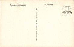 VINTAGE POSTCARD Paris Sainte the Vault Detail Of the Porch Of the Loggia Chapdeau And Colonnette