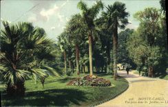 VINTAGE POSTCARD Monte Carlo Seen from in the gardens