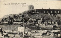 VINTAGE POSTCARD Summit Of Puy De Mome Ruins Of the Mercury Temple And I' Observatoire