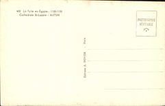 VINTAGE POSTCARD the Escape in Egypt Cathedral St Lazare Autun