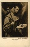 VINTAGE POSTCARD Greco San Antonio Museo del Prado