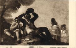 VINTAGE POSTCARD Ribera El Bebedor Museo Del Prado Madrid