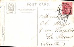 VINTAGE POSTCARD London Bank off England and Royal Exchange