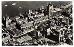MODERN CARD House off Parliament Westminster Abbey London From the Air