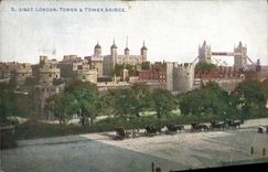 VINTAGE POSTCARD London Tower Tower Bridge