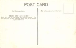 VINTAGE POSTCARD Tower Bridge London Boat