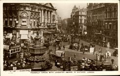 CPA Piccadilly Circus With Leicester Square In Distance London