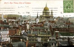 VINTAGE POSTCARD Bird' S Eye View City off London