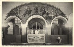 VINTAGE POSTCARD The Altar Crypt Chapel Westminster Cathedral London