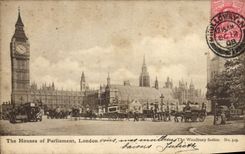 VINTAGE POSTCARD The House off Parliament London
