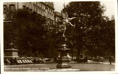 CPA Embankment Gardens London Eros Piccadilly Circus 