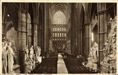VINTAGE POSTCARD Westminster Abbey View From North Transept