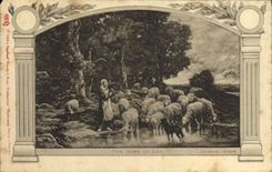 VINTAGE POSTCARD the Wane Off Day Charles Jaque Sheep