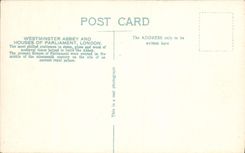 VINTAGE POSTCARD Westminster Abbey And Houses Off Parliament London