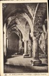VINTAGE POSTCARD Mount St Michel the Crypt Abbey of the North wind