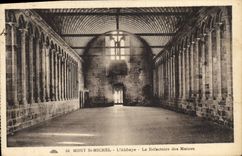 VINTAGE POSTCARD Mount St Michel the Abbey the Refectory of the Monks