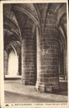 CPA Mont St Michel L'Abbaye Crypte des gros piliers 
