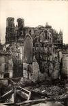 MODERN CARD Rheims the neighbouring cathedral and districts after the bombardment 1914 1918 Militaria