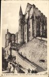 VINTAGE POSTCARD Mount St Michel the Tower of North and the entry of the abbey