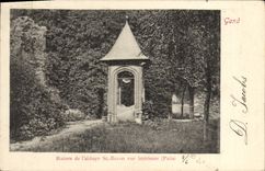 VINTAGE POSTCARD Ghent Ruins of the abbey St Bavon seen interior Well
