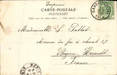 VINTAGE POSTCARD Ghent Ruins of the abbey St Bavon seen interior Well