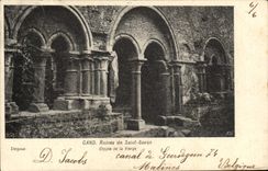 VINTAGE POSTCARD Ghent Ruins of Saint Bavon Crypt of the virgin