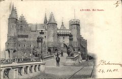 Het Steen de Amberes de la POSTAL de la VENDIMIA