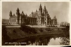 VINTAGE POSTCARD Art Glasgow Galleries