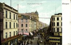 VINTAGE POSTCARD Argyle Street Looking East Glasgow