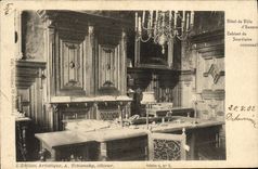 Gabinete del ayuntamiento de Amberes de la POSTAL de la VENDIMIA de la secretaria comunal