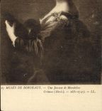 VINTAGE POSTCARD Museum Of Bordeaux a Player Of Grimou Mandoline