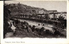 VINTAGE POSTCARD Torquay From Walk Rock'n'roll