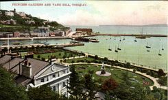 VINTAGE POSTCARD Princess Gardens And Winnows Hill Torquay