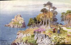 VINTAGE POSTCARD Torquay Thatcher Rock'n'roll