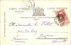 VINTAGE POSTCARD Liege One Of the Courses Of the Commercial Palate of ices