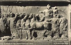 POSTAL Bassorilievo Dell Arco Ernesto Richter Roma de la VENDIMIA