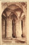 VINTAGE POSTCARD the Mount St Michel the Crypt Abbey of the large pillars