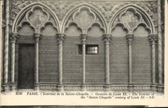 VINTAGE POSTCARD Interior Paris Of Sainte the Vault Oratory Of Louis XI