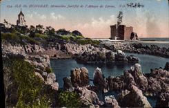 El St Honorat Monastere de Ile de la POSTAL de la VENDIMIA consolida de I' Abbaye De Lerins