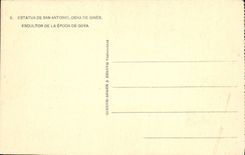 CPA Estatua De San Antonio Obra De Gines 