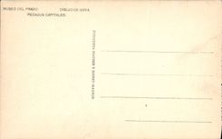 VINTAGE POSTCARD Museo del Prado Madrid Dibujo de Goya Pecados Captiales