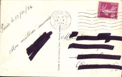 VINTAGE POSTCARD Paris Madelalne And the Royal Street