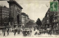 CPA Paris Le Boulevard Et La Porte Saint Denis